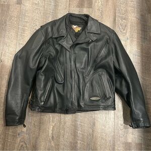 Harley Davidson Black leather riding jacket men’s XL